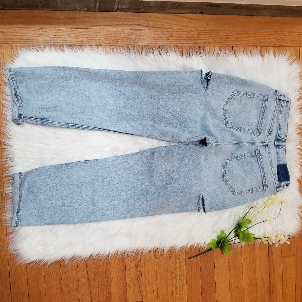 Abercrombie And Fitch Curve Love The Dad High Rise Light Blue Jeans SIZE 29/8R - Picture 5 of 16